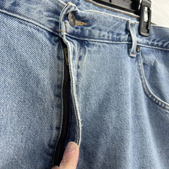 Vintage Levis 545 Jeans Men's 44 x 30 Blue Denim 100% Cotton Brown Tab Loose Fit - Picture 4 of 13